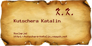 Kutschera Katalin névjegykártya